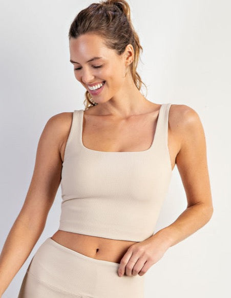 Fit to be Square Ribbed Crop