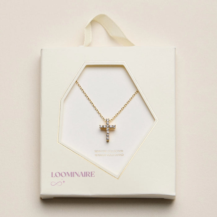 Shining Cross Pendant Necklace