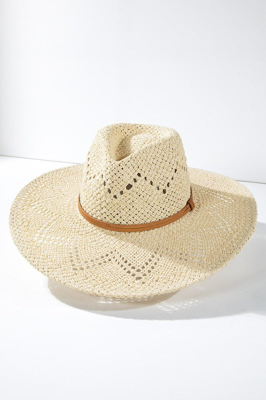 Eyelet Panama Hat