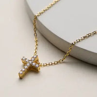 Shining Cross Pendant Necklace