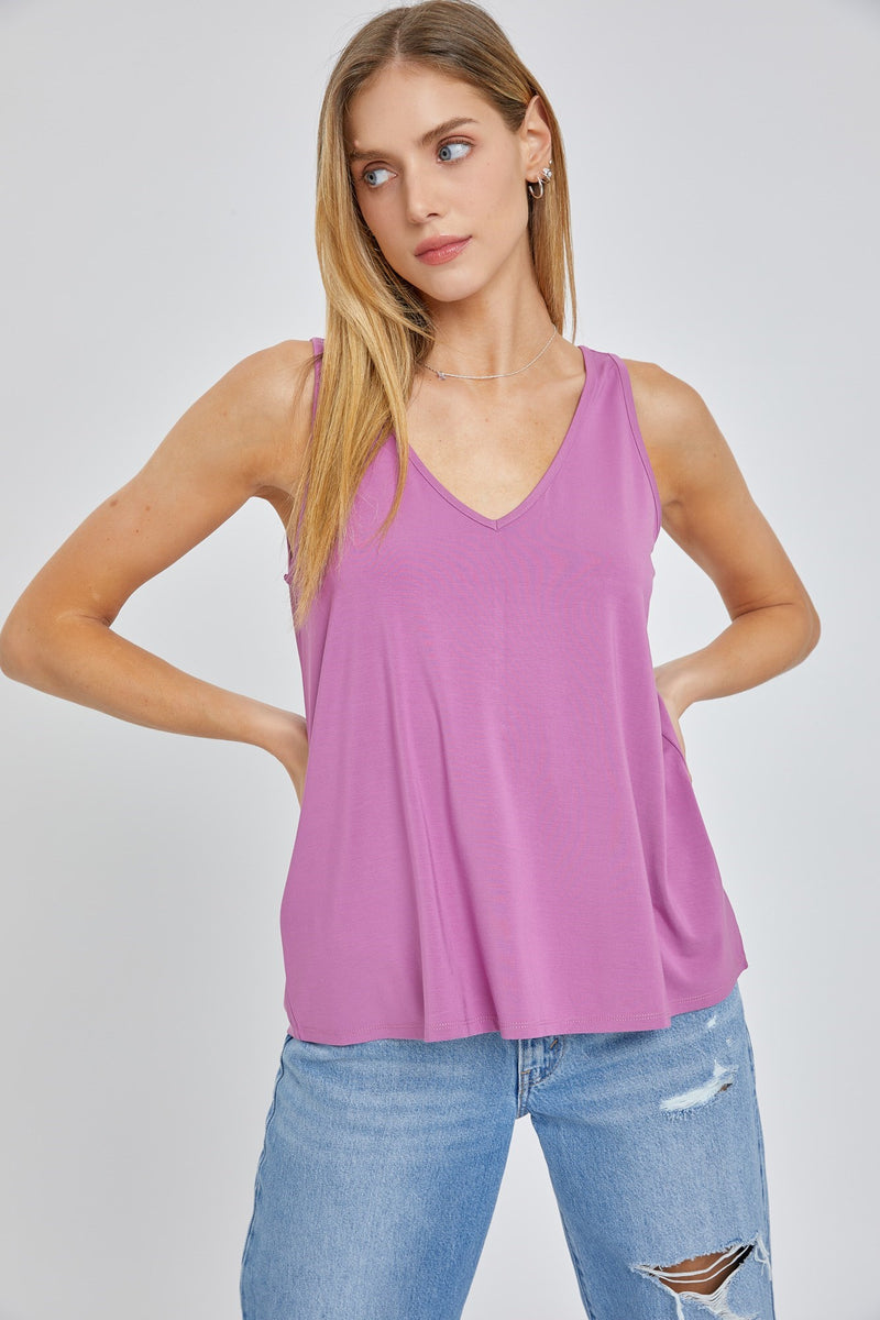 Adelaide Flowy V-neck Tank