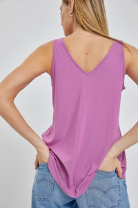 Adelaide Flowy V-neck Tank