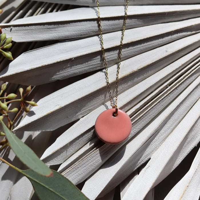 Hope Necklace - Pink Ceramic