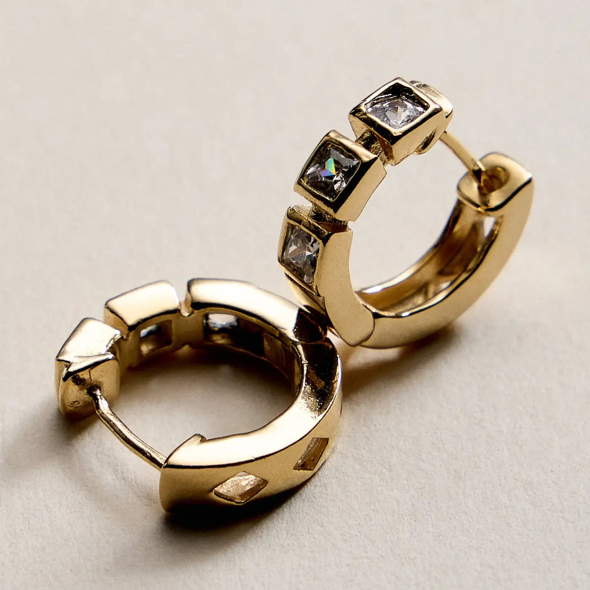 Sparkle Huggie Hoops