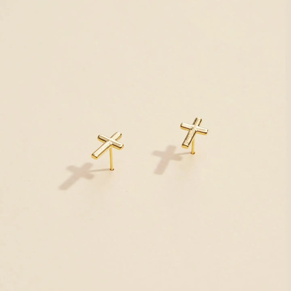 Cross Studs -gold
