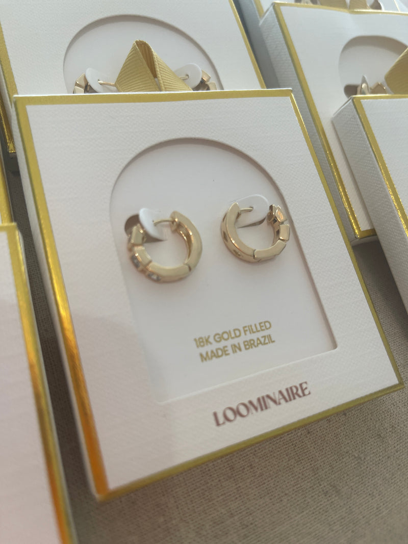 Sparkle Huggie Hoops