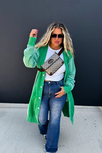 Desi Sweatshirt Cardi - Green