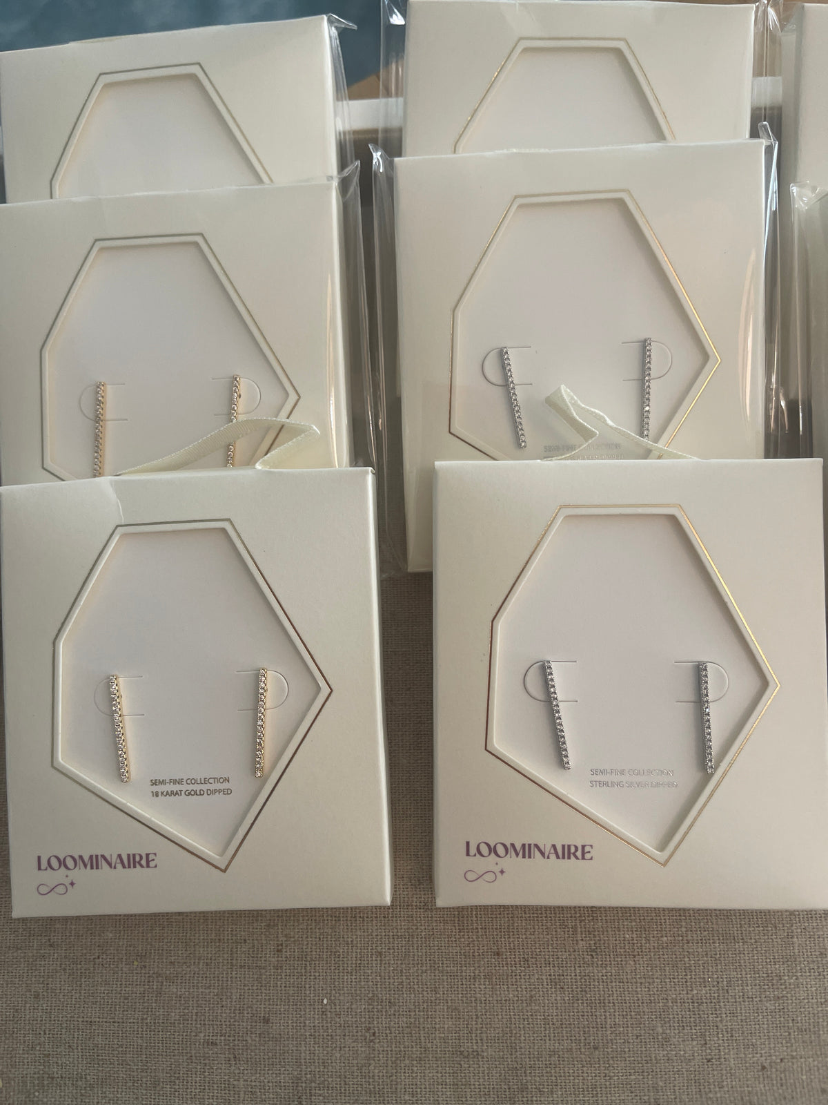 Sparkle Bar Studs -Silver