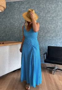 Luciana Stripe Dress - Blue