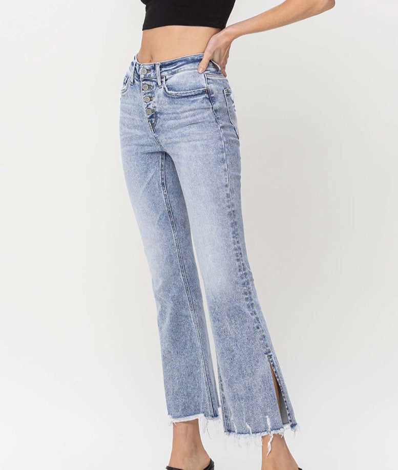 Stoney Side Slit Crop Flare