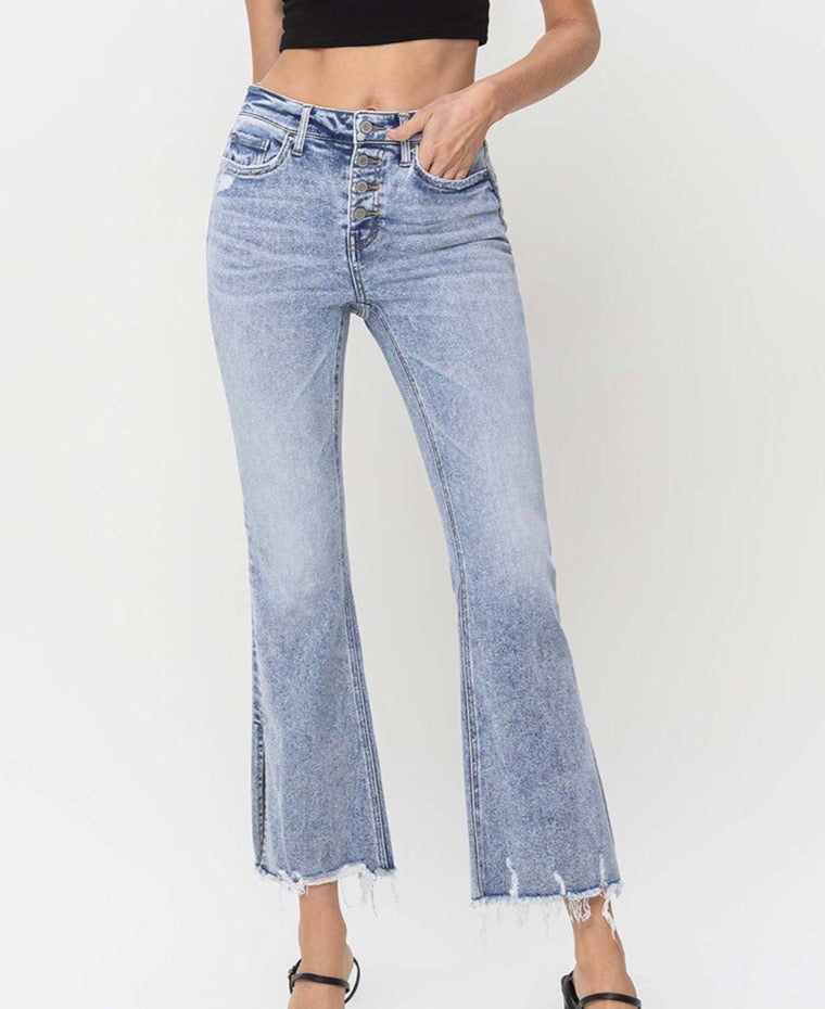 Stoney Side Slit Crop Flare