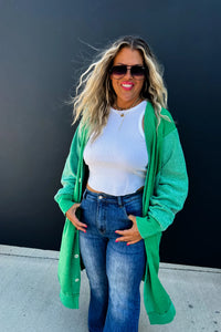 Desi Sweatshirt Cardi - Green