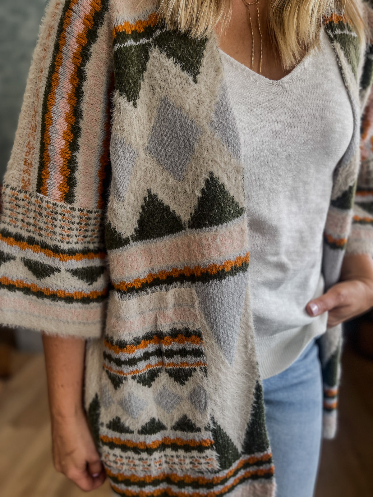 Ruana Tribal Wrap Cardigan