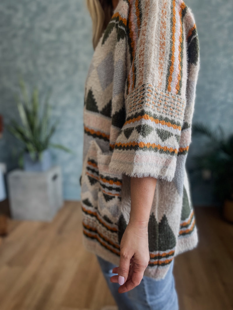 Ruana Tribal Wrap Cardigan