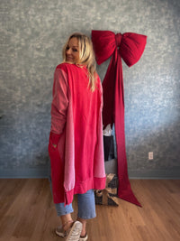 Desi Sweatshirt Cardi - Red