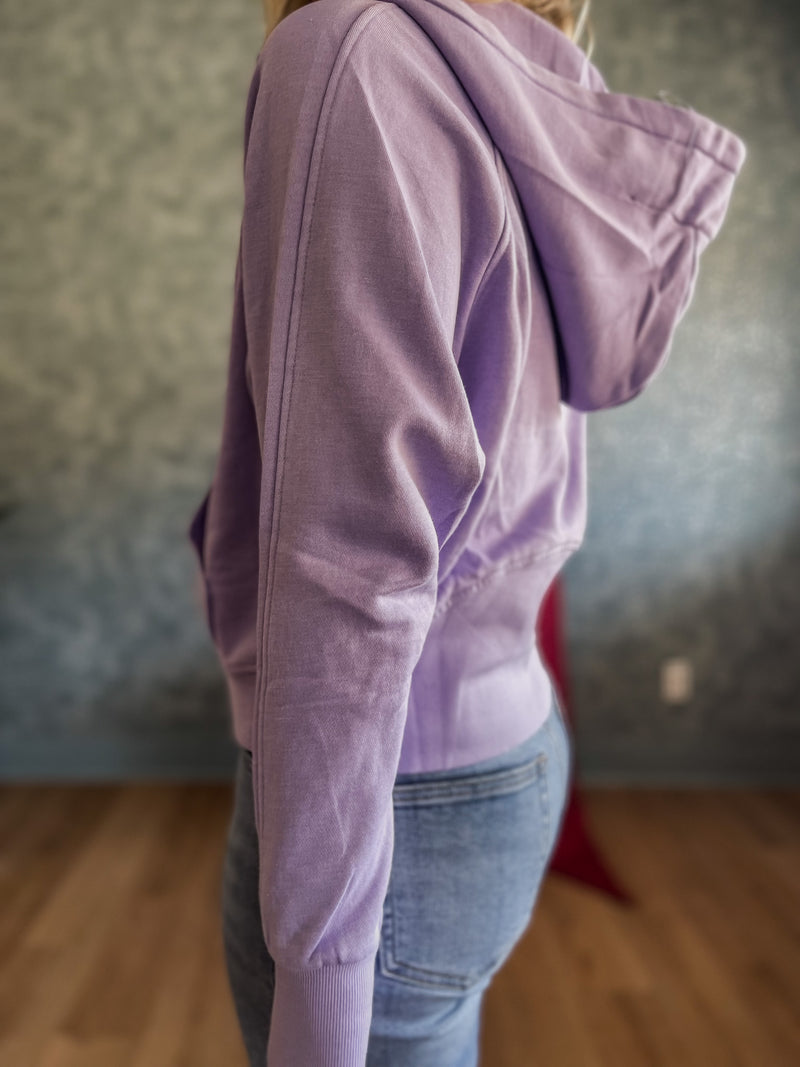 Easy Mineral Washed Hoodie - Lilac