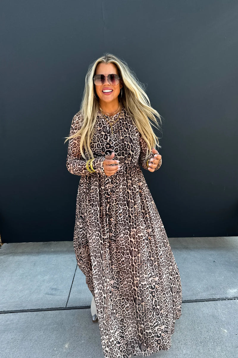 Cheri Cheetah Dress