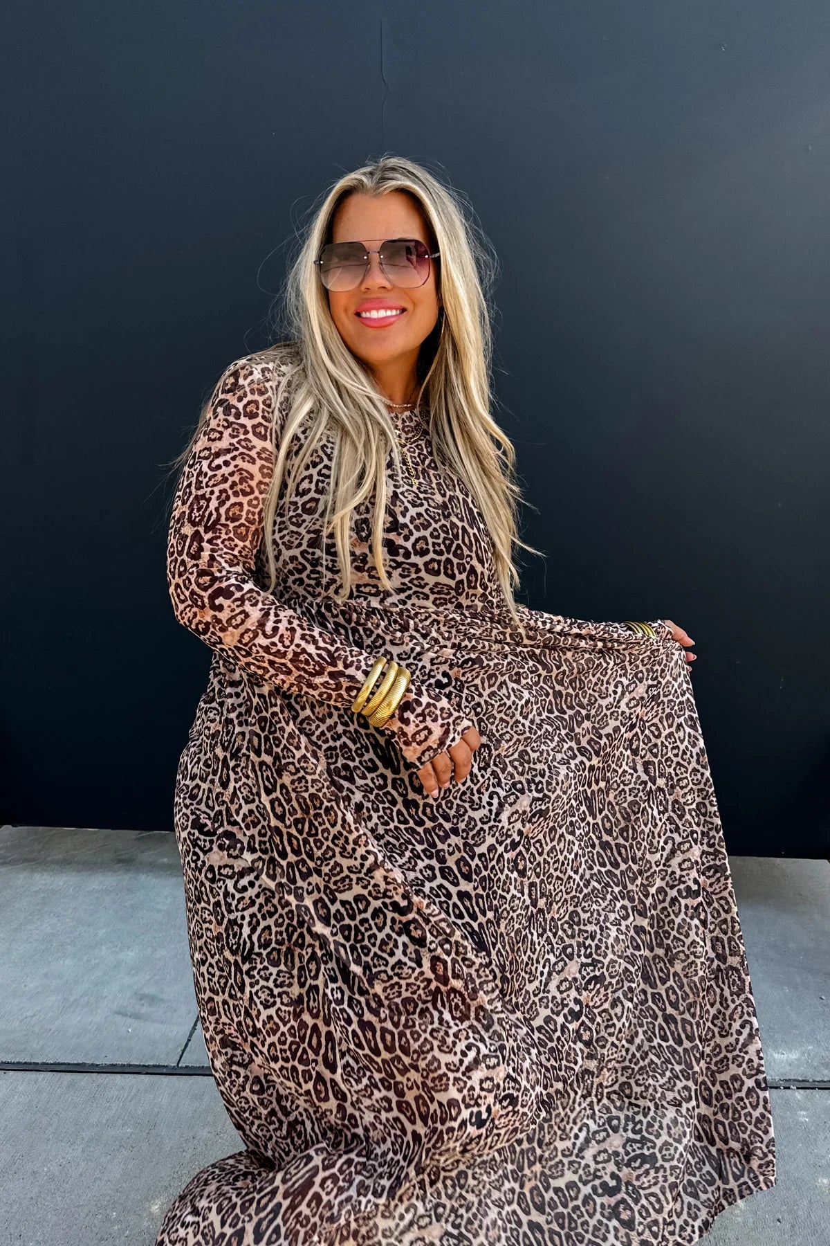 Cheri Cheetah Dress