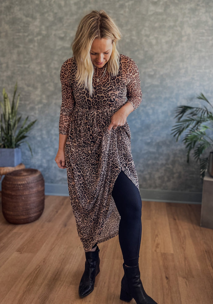 Cheri Cheetah Dress