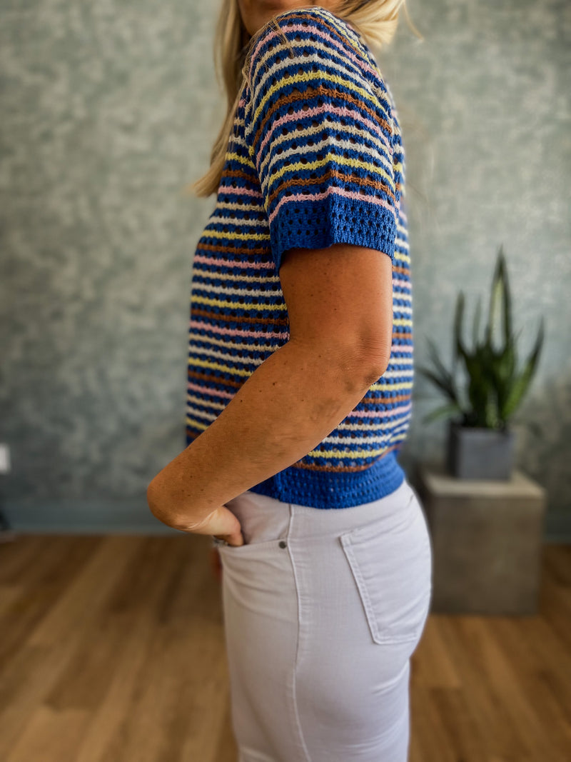 Abby Summer Stripe Knit Top