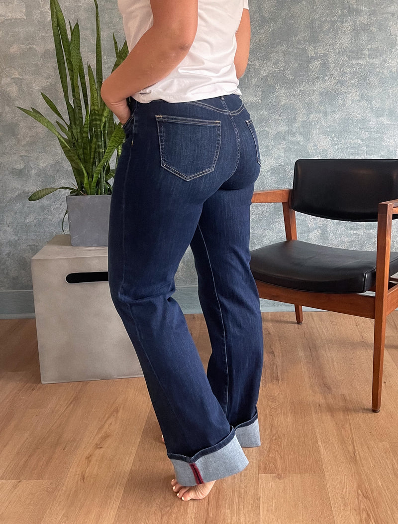 Adrian Clean Dark-Wash Cuffed