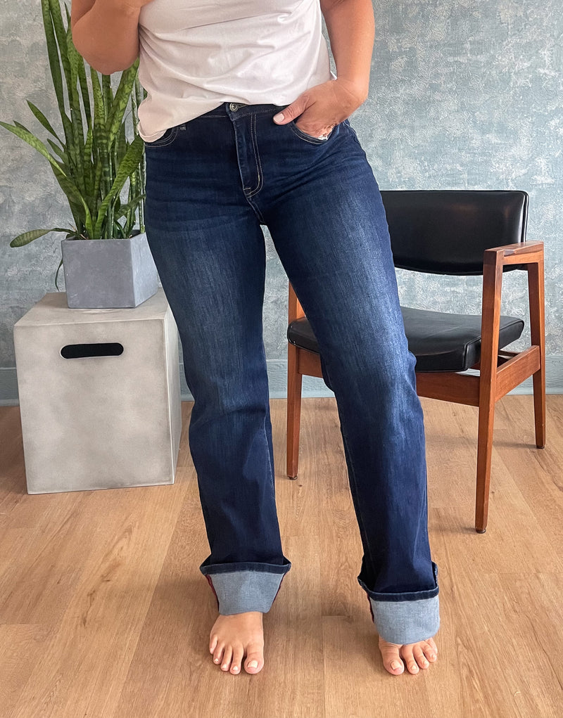 Adrian Clean Dark-Wash Cuffed