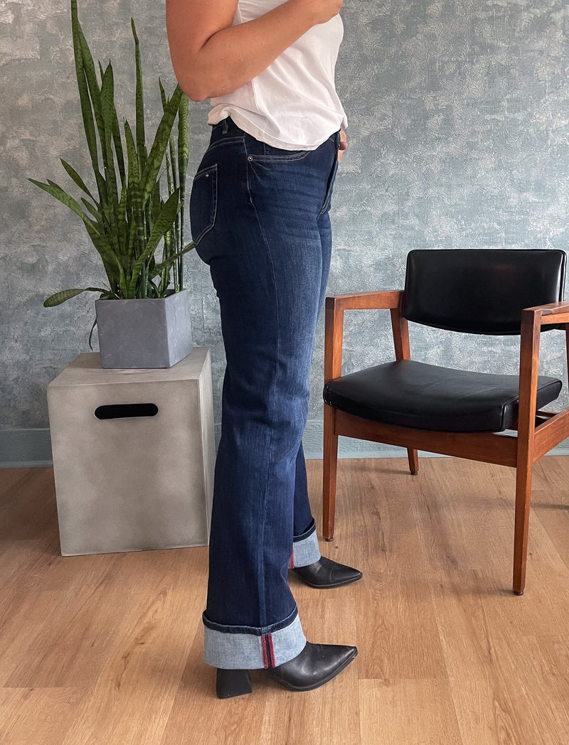 Adrian Clean Dark-Wash Cuffed