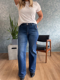 Dena Dark-Wash Trouser Jeans