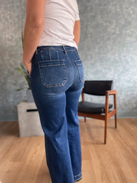 Dena Dark-Wash Trouser Jeans