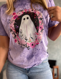 Lavendar Ghosted Tee