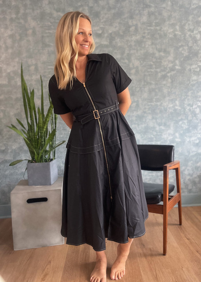 Deidra Belted Midi Dress