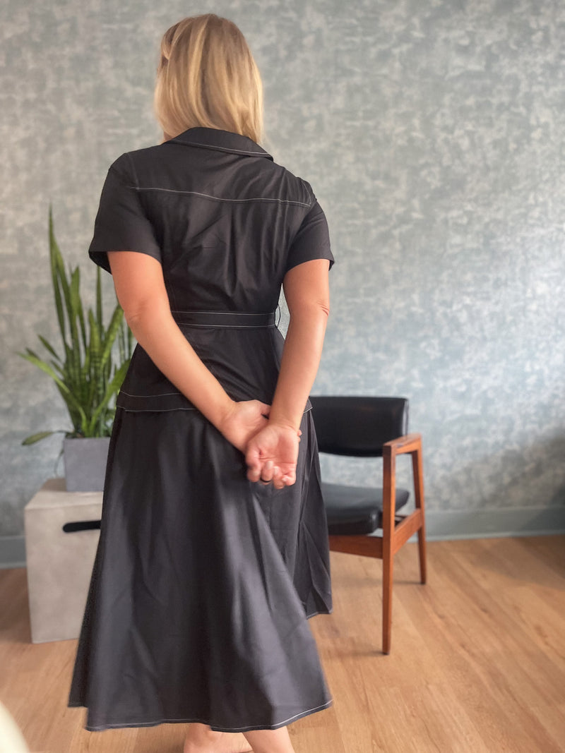 Deidra Belted Midi Dress