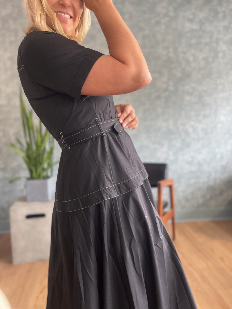 Deidra Belted Midi Dress