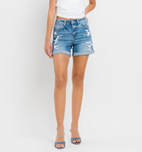 This Exactly High-rise, Cuff Jean Shorts