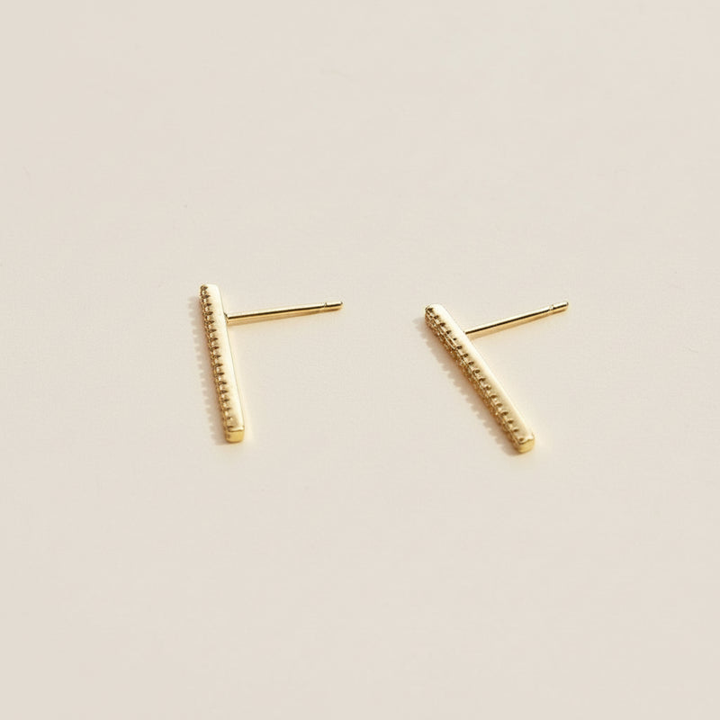 Sparkle Bar Studs -Gold