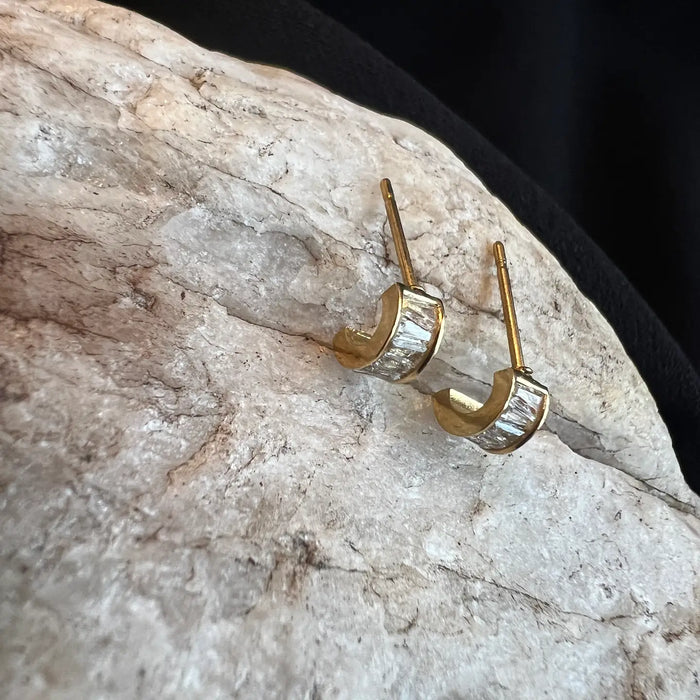 Crystal Hoop Stud