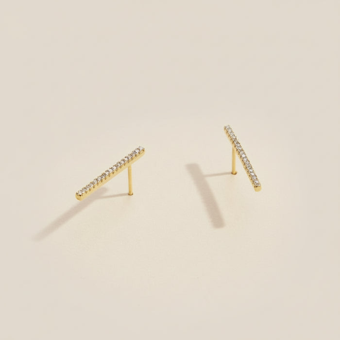 Sparkle Bar Studs -Gold