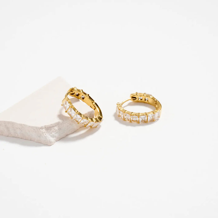 All Sparkle Huggie Hoops