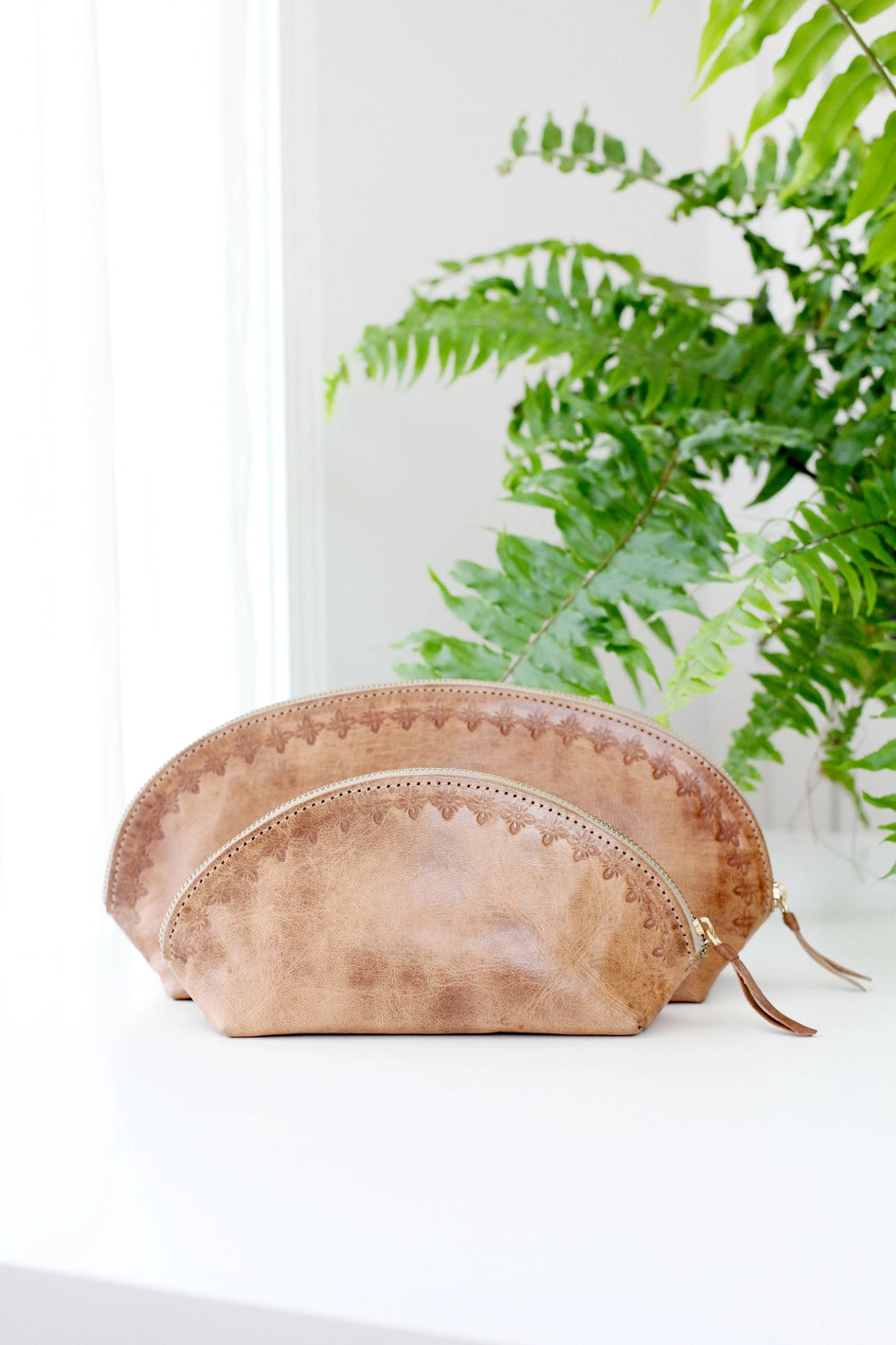 Blossom Leather Pouch - 2 sizes