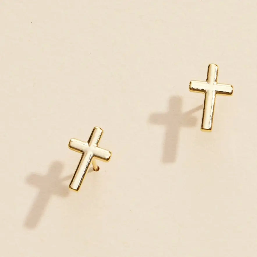 Cross Studs -gold