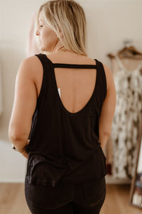 Olivia Open-Back Tank - Dusty Teal or Black