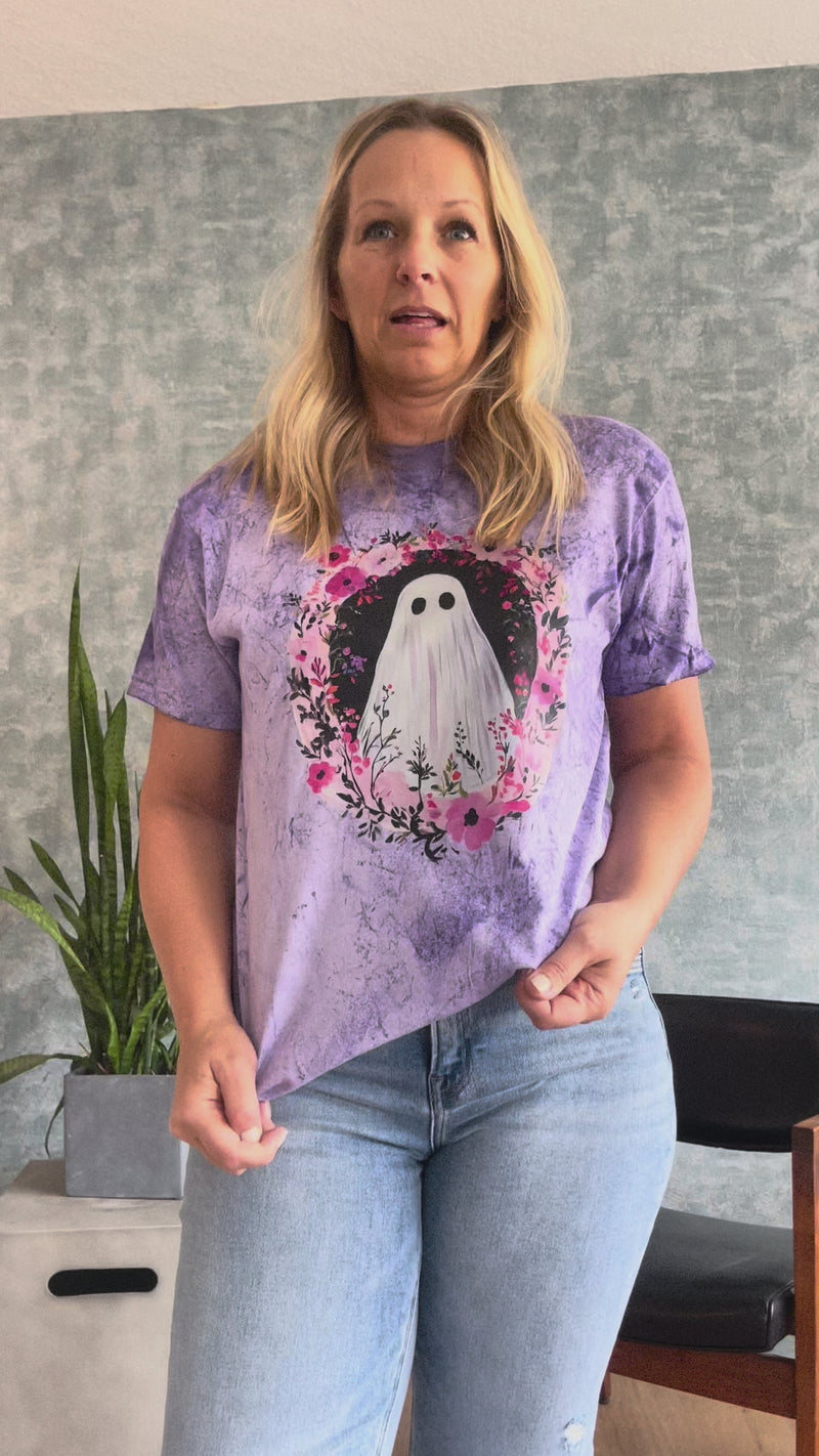 Lavendar Ghosted Tee