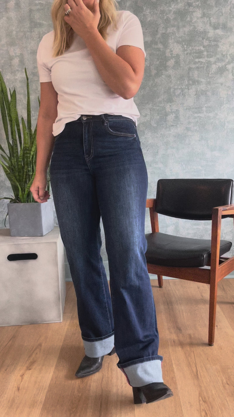 Adrian Clean Dark-Wash Cuffed