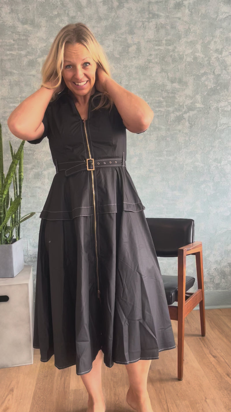 Deidra Belted Midi Dress