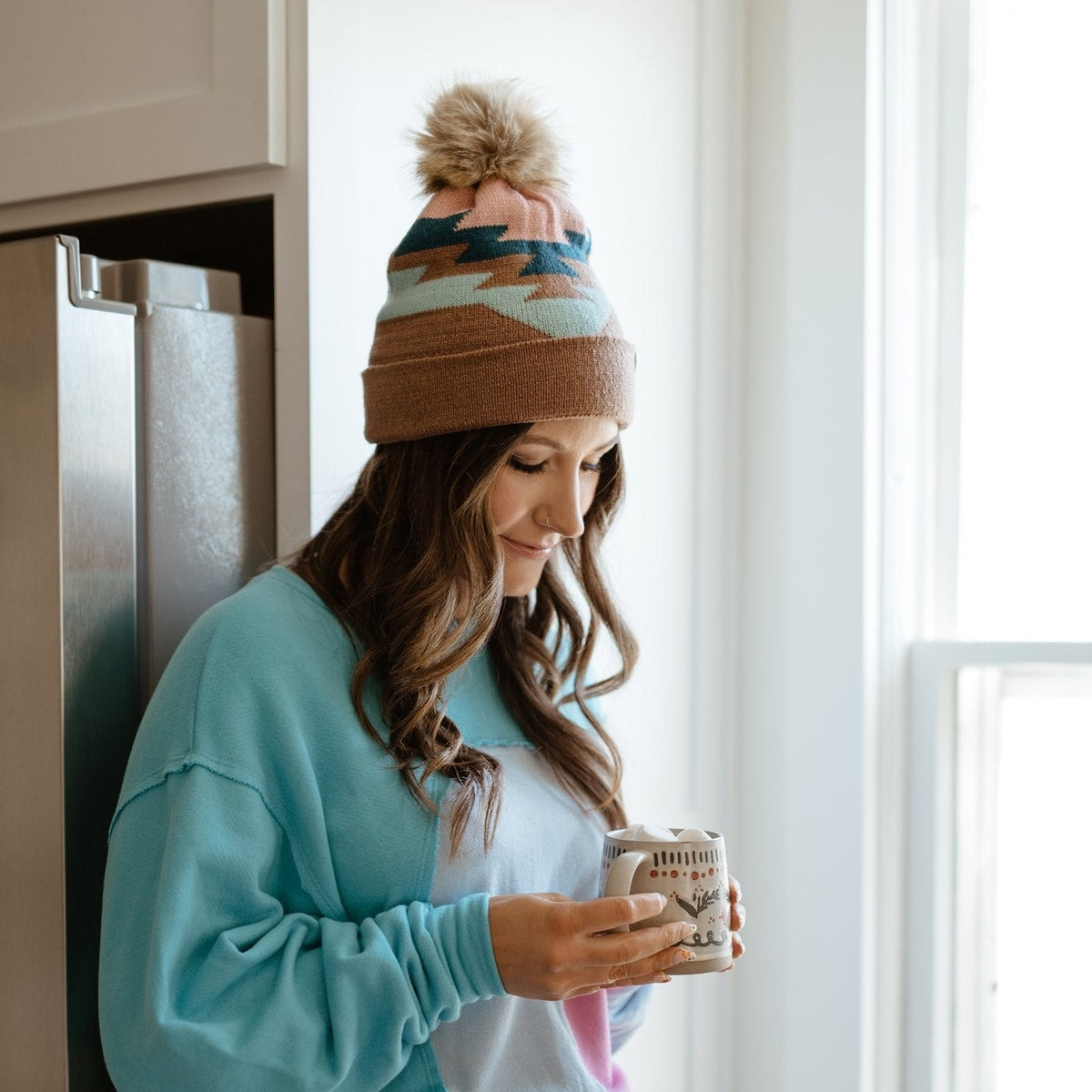 Elsie Aztec Pom Hat