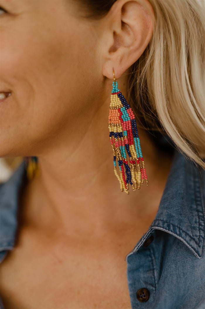 Vegas Beaded Statement Earrings